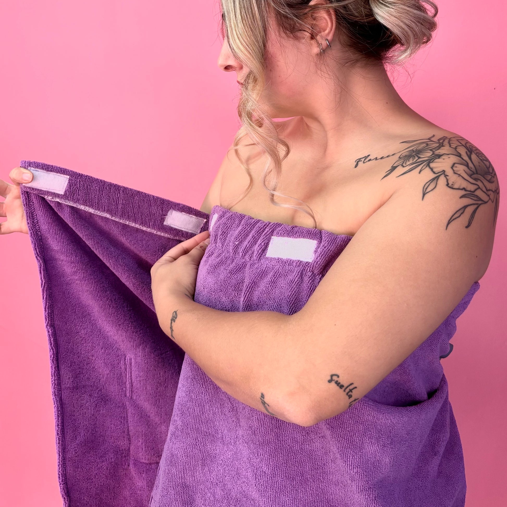 Toalla de Microfibra con Resorte y Bolsillo