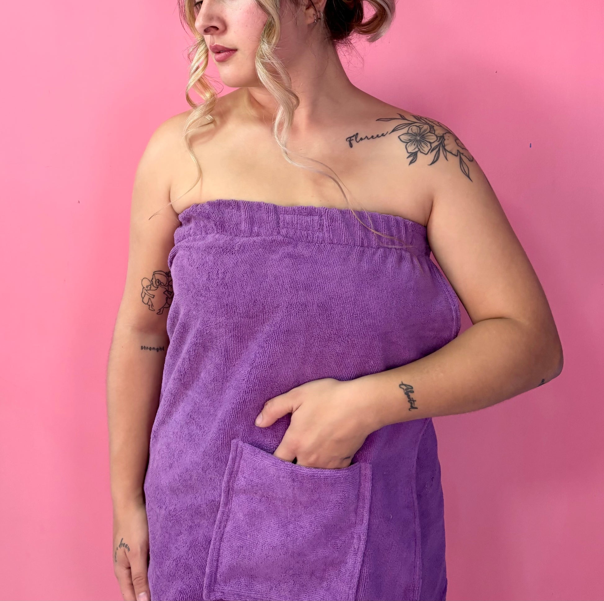 Toalla de Microfibra con Resorte y Bolsillo